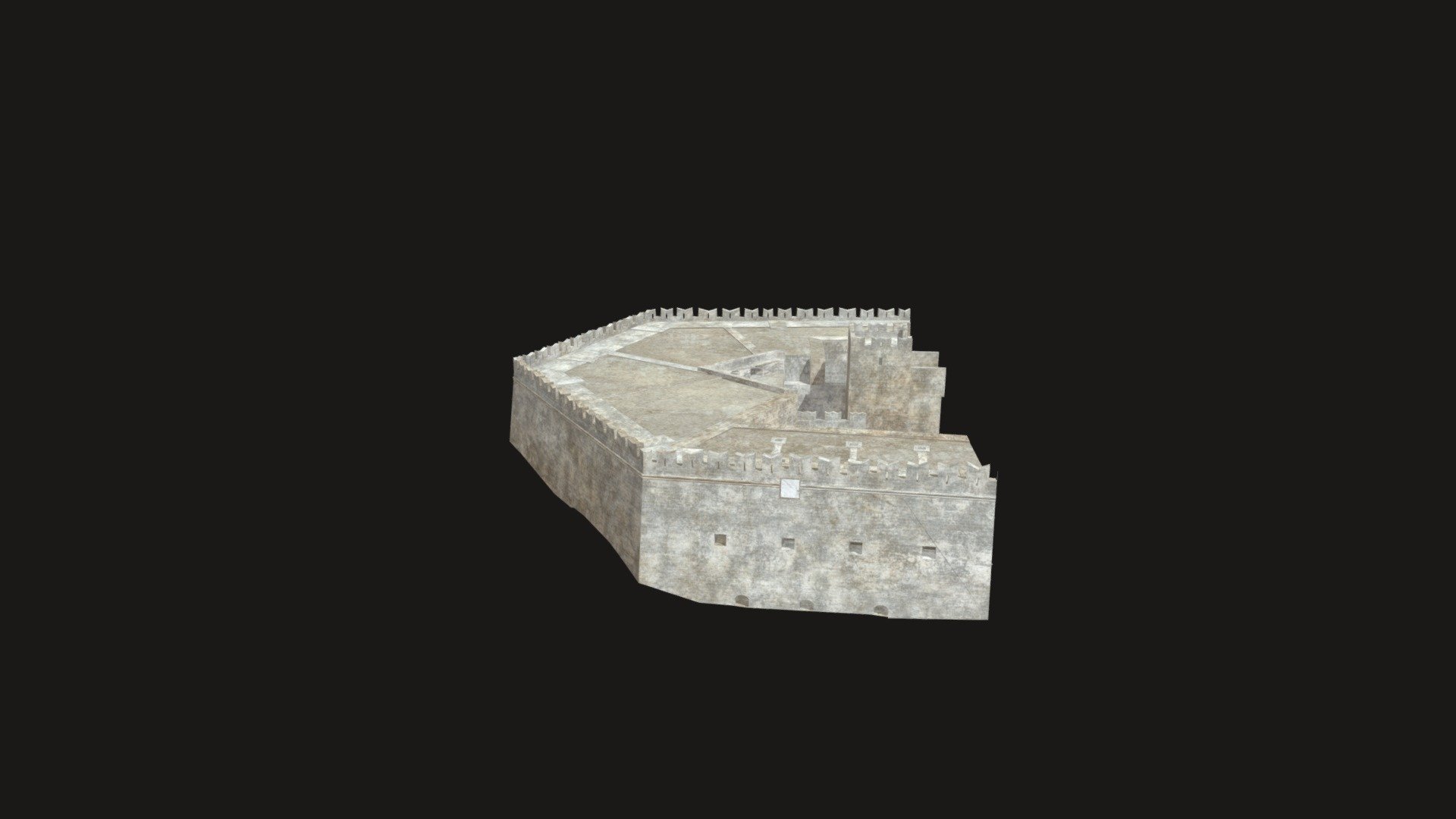 Medieval city of Rhodes: Auvergne Bastion — Sketchfab embed 3D viewer