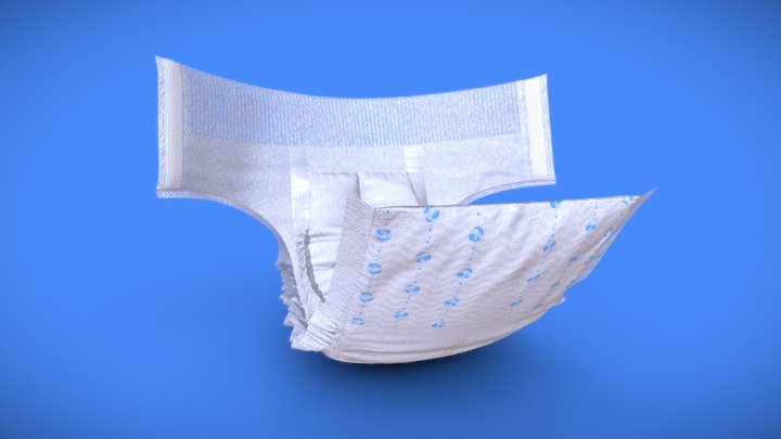 CI3D Open Diaper PBR 3D Model