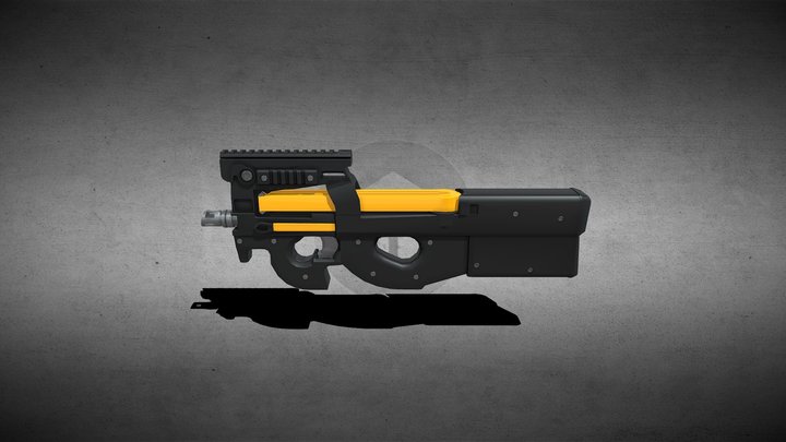 [FREE] P90 - Toon 3D Model