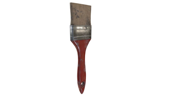 Brush (Low Poly, Game Ready) 3D Model