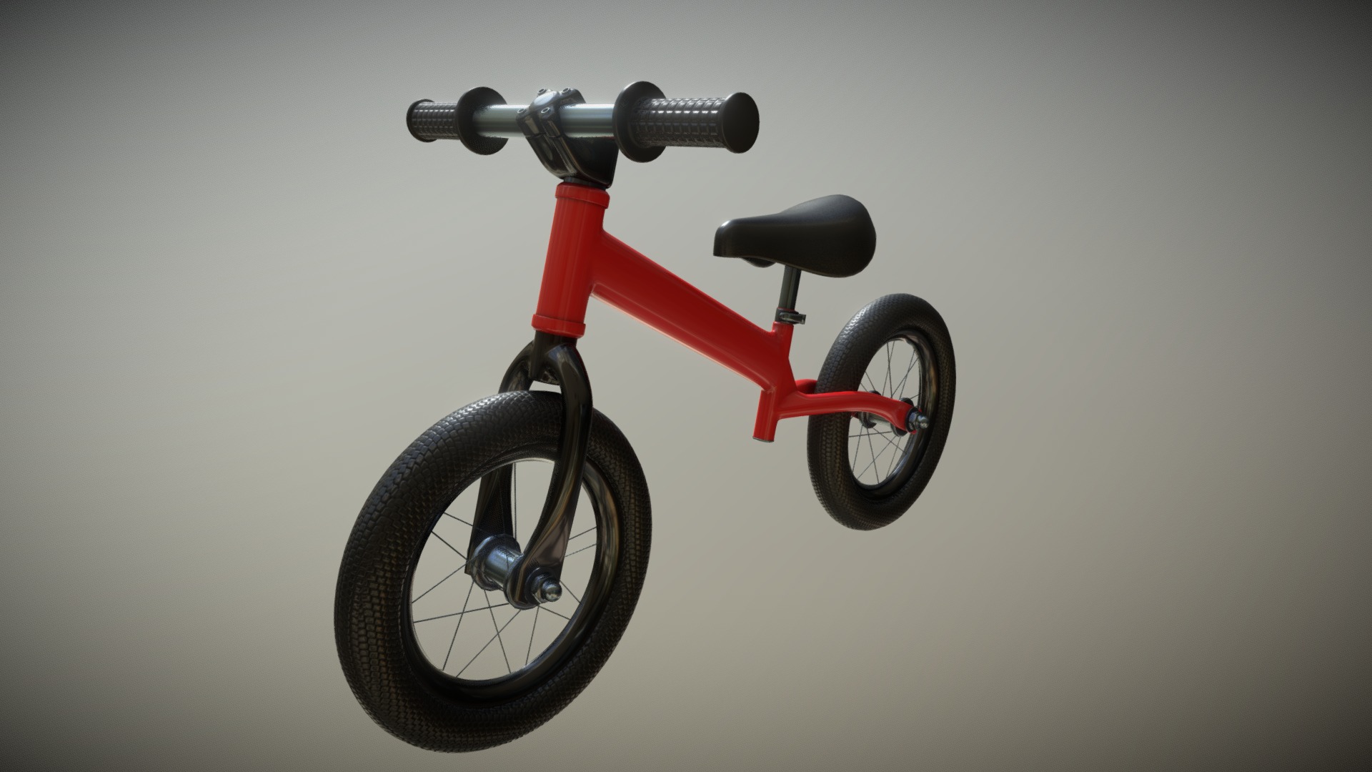 3D model Run bike - This is a 3D model of the Run bike. The 3D model is about a black and red bicycle.