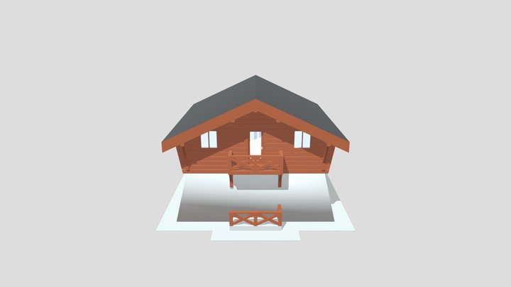 Модель шале 01 3D Model