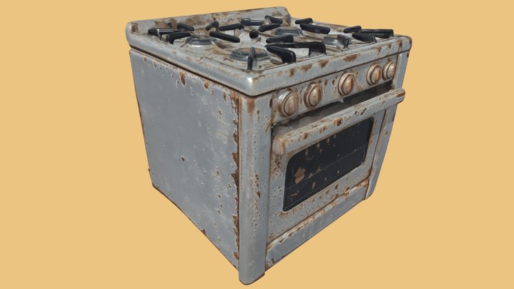 [Grok x Tripo3D] Old Stove AI Stalker 3D Model