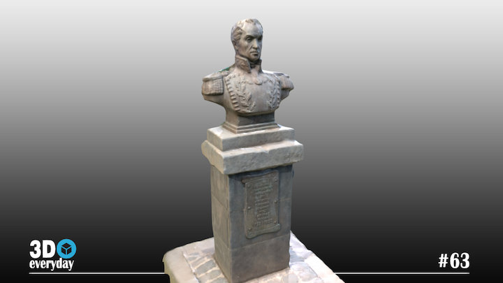 Day#63: Simon Bolivar – Modello 3D gratuito STL