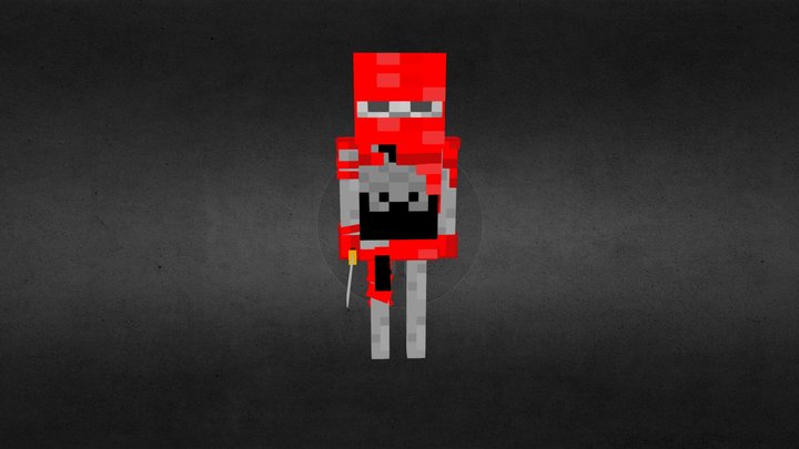 Red ninja 3D Model