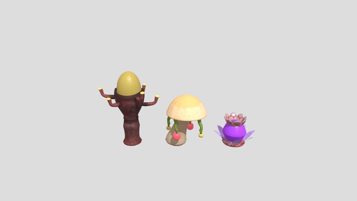 Alien Plants 3D Model