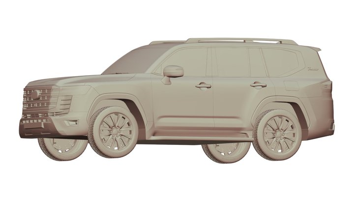 toyota land cruiser 2022 3D Model