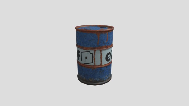 Dirty Barrel 3D Model