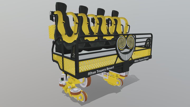 The Smiler Train - Roller Coaster (In progress) 3D Model