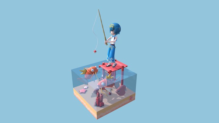 Fishing Lana 3D Model