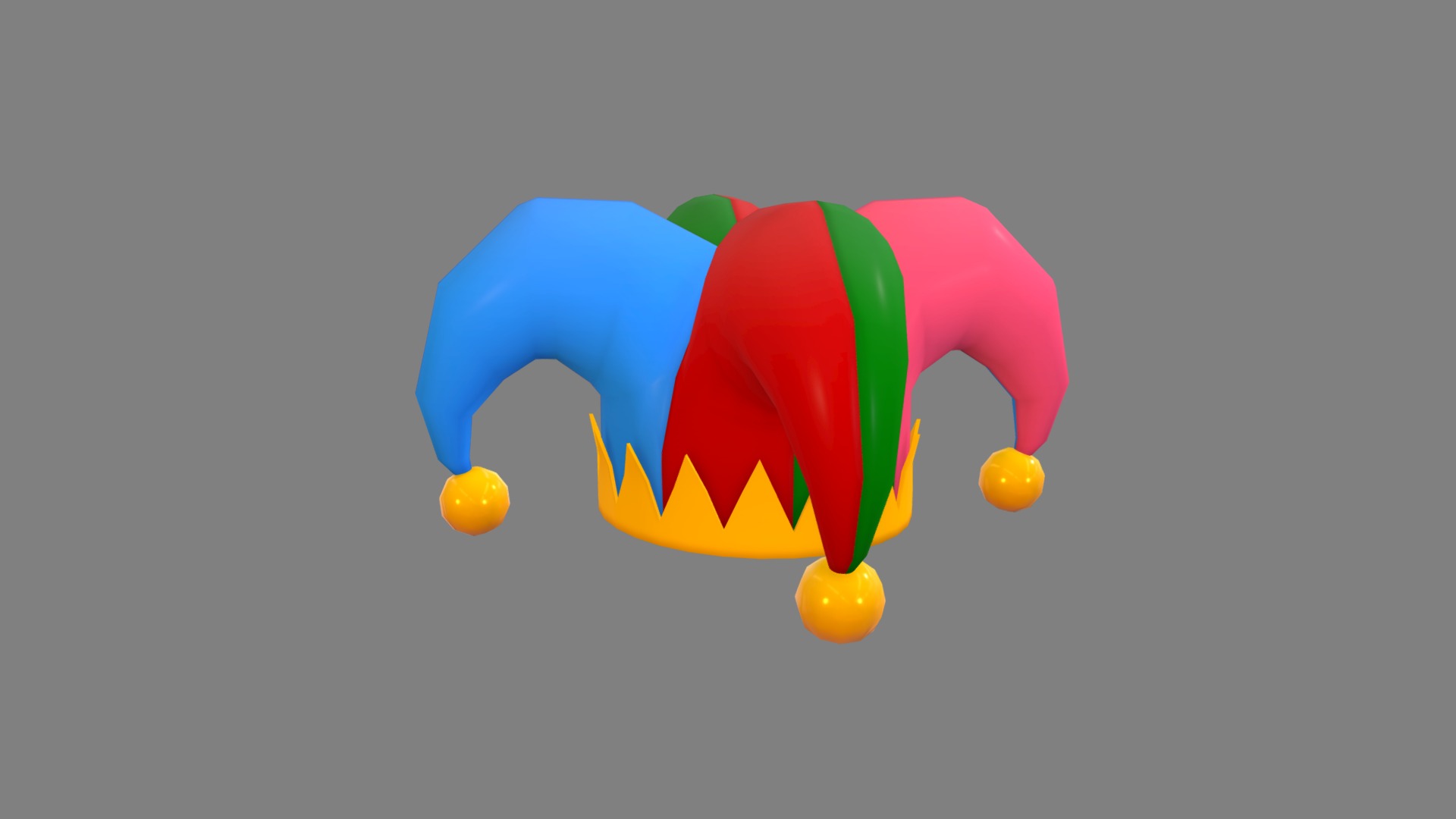 3D model Jester Hat - This is a 3D model of the Jester Hat. The 3D model is about logo.