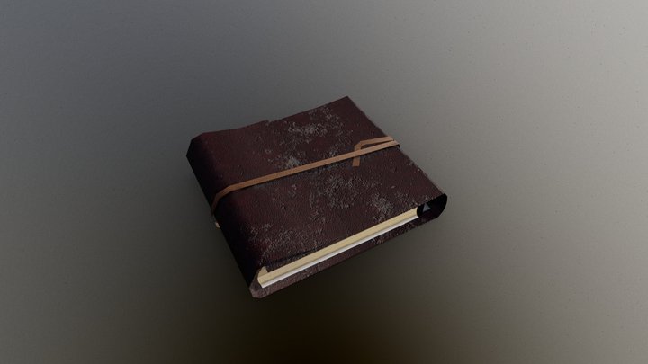 medieval/pirate book with leather binder 3D Model