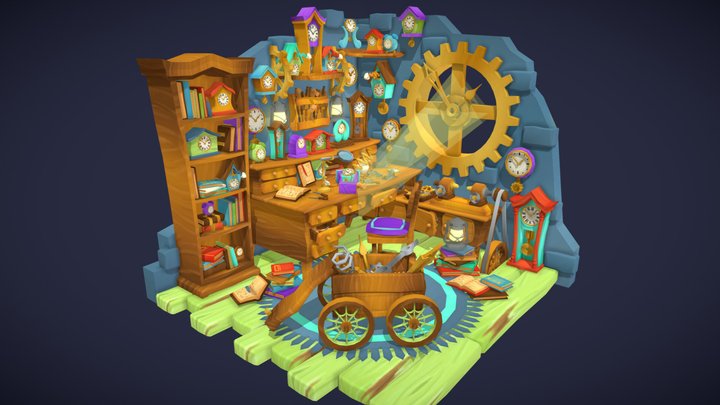 DAE Crib - "The Clockroom" 3D Model