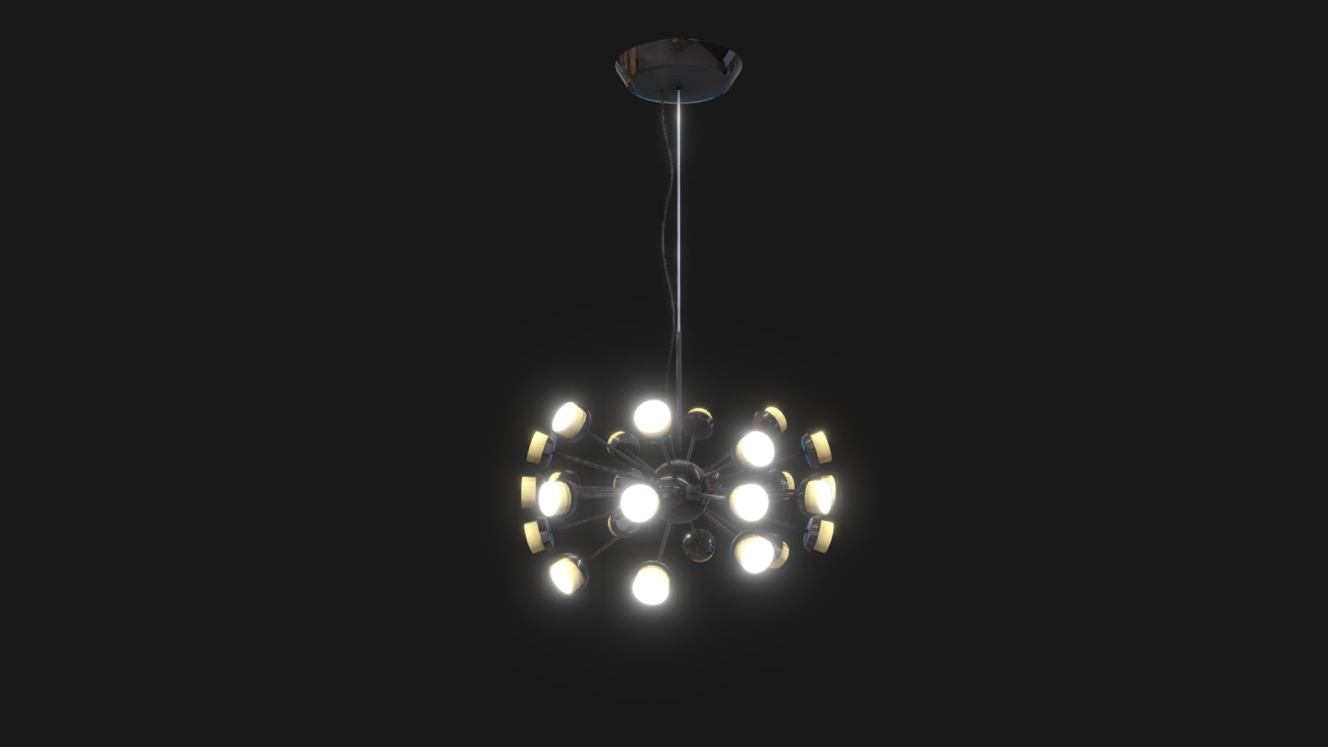 3D model HGP120278 - This is a 3D model of the HGP120278. The 3D model is about a light bulb with many bulbs.