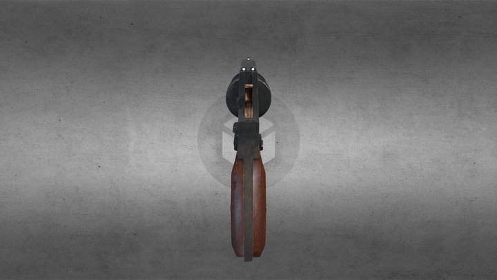 OTS-38 Stechkin silent revolver (ОЦ-38) 3D Model