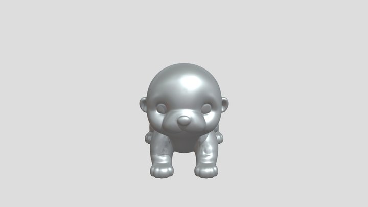 Cute cartoon seal 3D Model