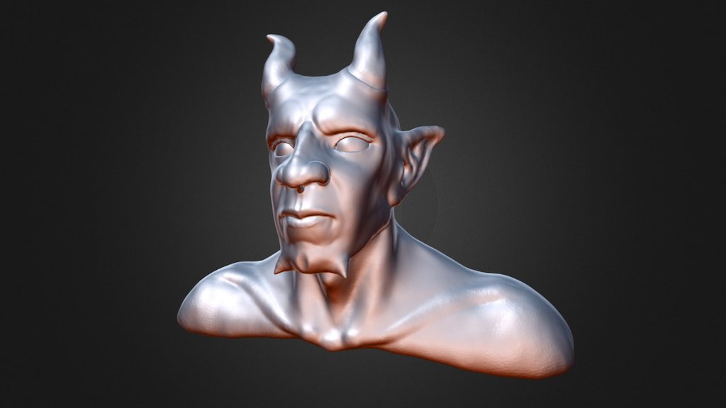 Faun/Demon Bust - Second Pass Concept Sculpt - 3D model by B Griffin ...