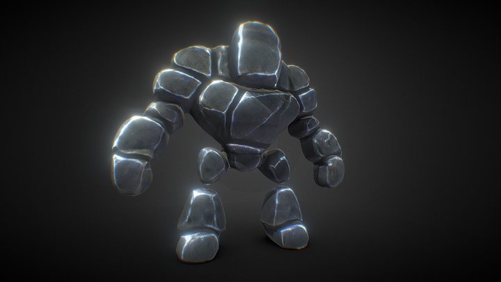 Stone Golem 3D Model