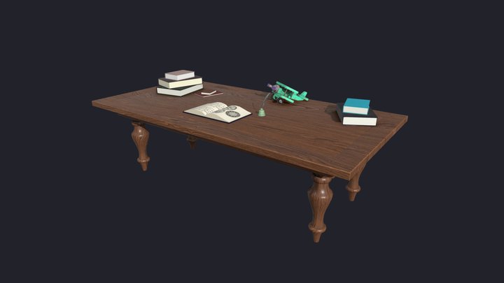 Young Scholar's Table 3D Model