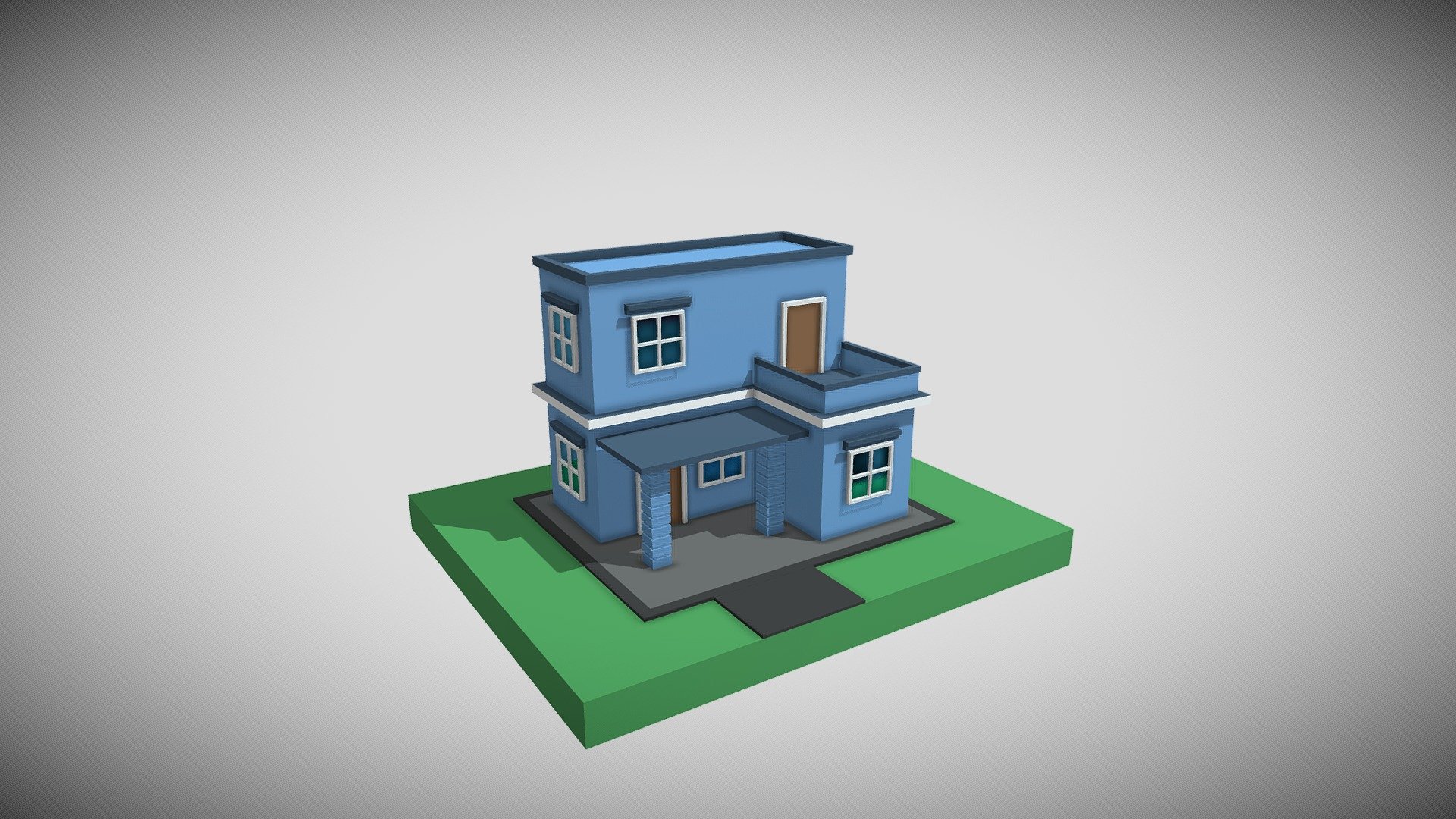 Low poly house - Download Free 3D model by bohdan.cooperation [a396ce3 ...