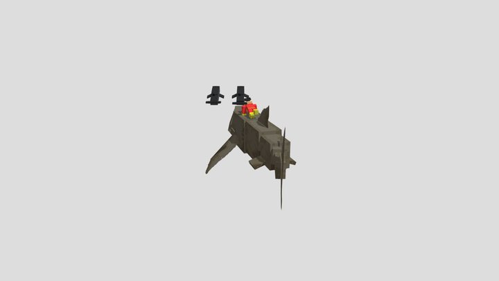 Player Swims With Basking Shark and Vaquita 3D Model