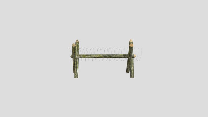 World War One barbed wire. 3D Model