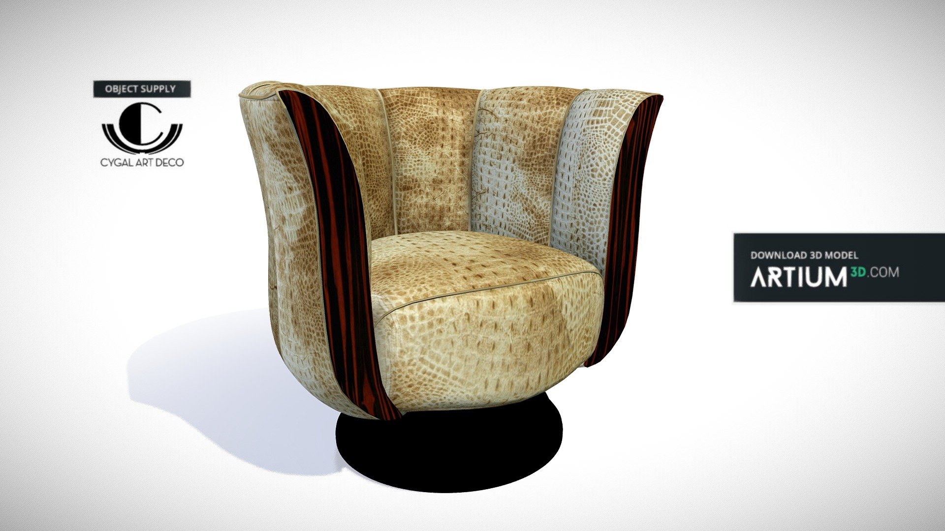Rotaring fauteuil – Art Deco style
