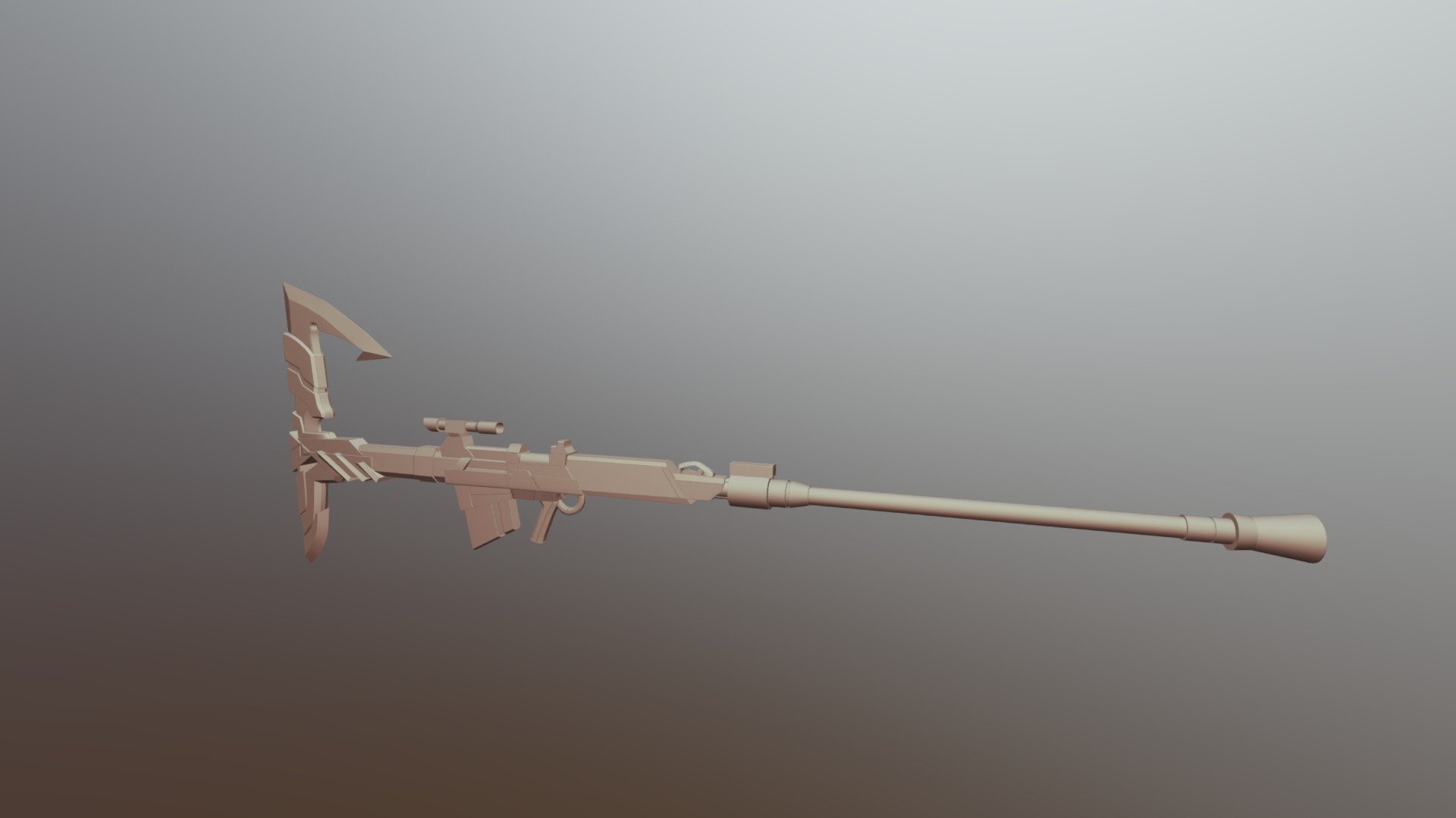 Sniper Rifle + Axe(or scythe)