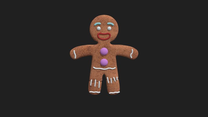 Gingerbread Man 3D Model