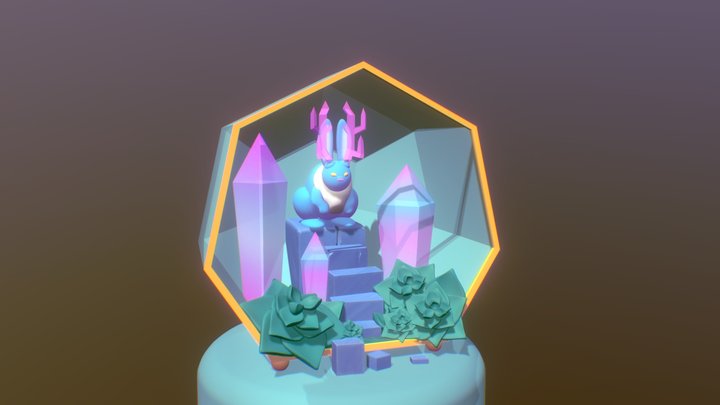 Terrarium rabbit 3D Model