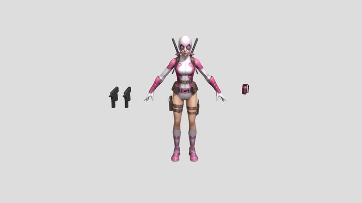 Mobile - Marvels Future Fight - Gwenpool Secret 3D Model