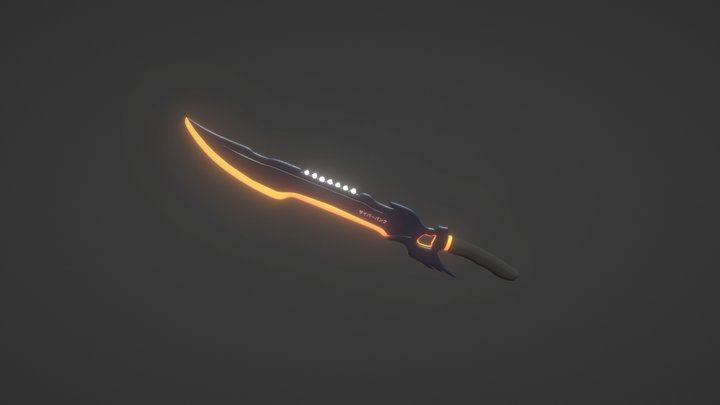 Cyberpunk Sword 3D Model