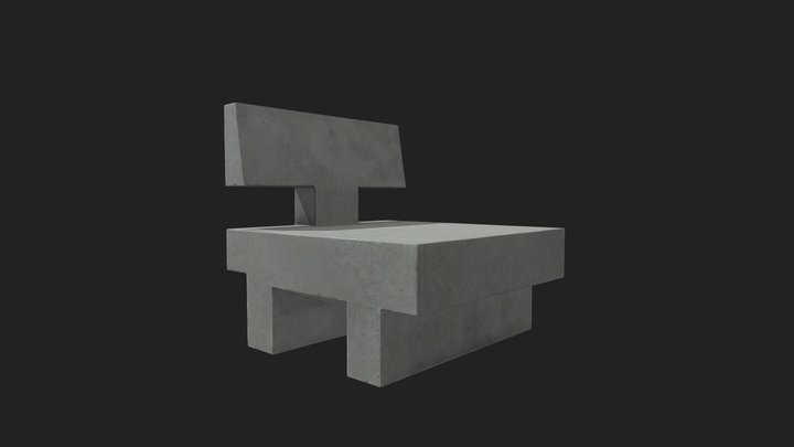 Brutalist Chair - Nako Baev 3D Model