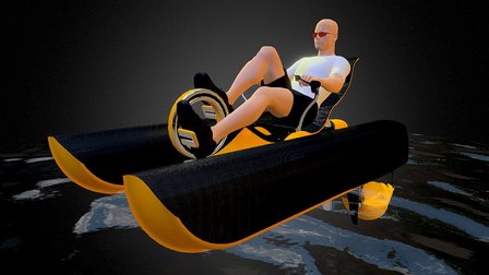 'Amenbo' paddle boat 3D Model