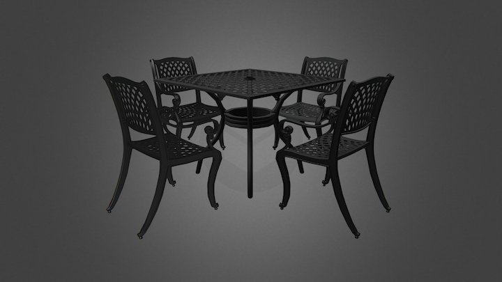 Kytson Outdoor Dining Set 3D Model