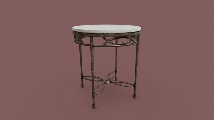 Amalfi_side_table_rd_510 3D Model