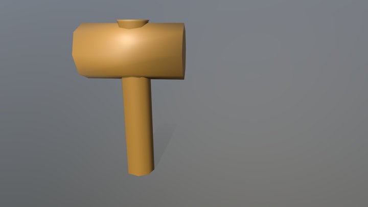 low-poly Sledgehammer 3D Model