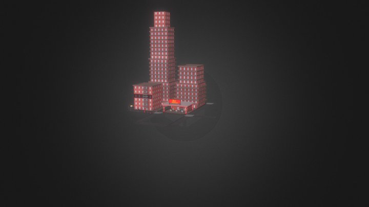 low poly City assets no road textures 3D Model