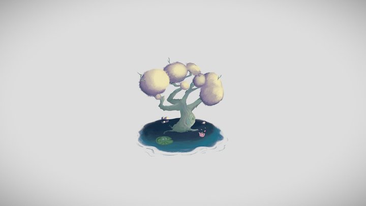 CGMA Stylized Props - 2024 - Week 2 - Tree 3D Model