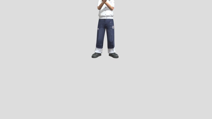 SCHOOL BOY 2 Clapping 3D Model