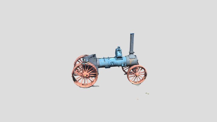 Steam_ Tractor_textured_mesh_medpoly_obj 3D Model