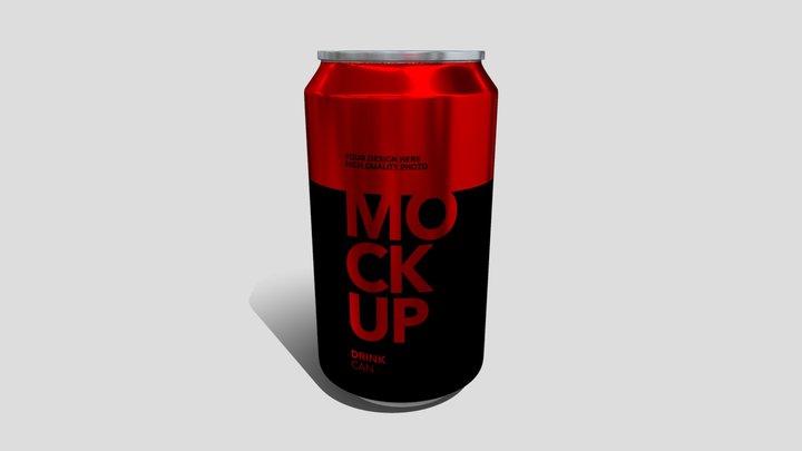 Soda Can 355ml - Red 3D Model