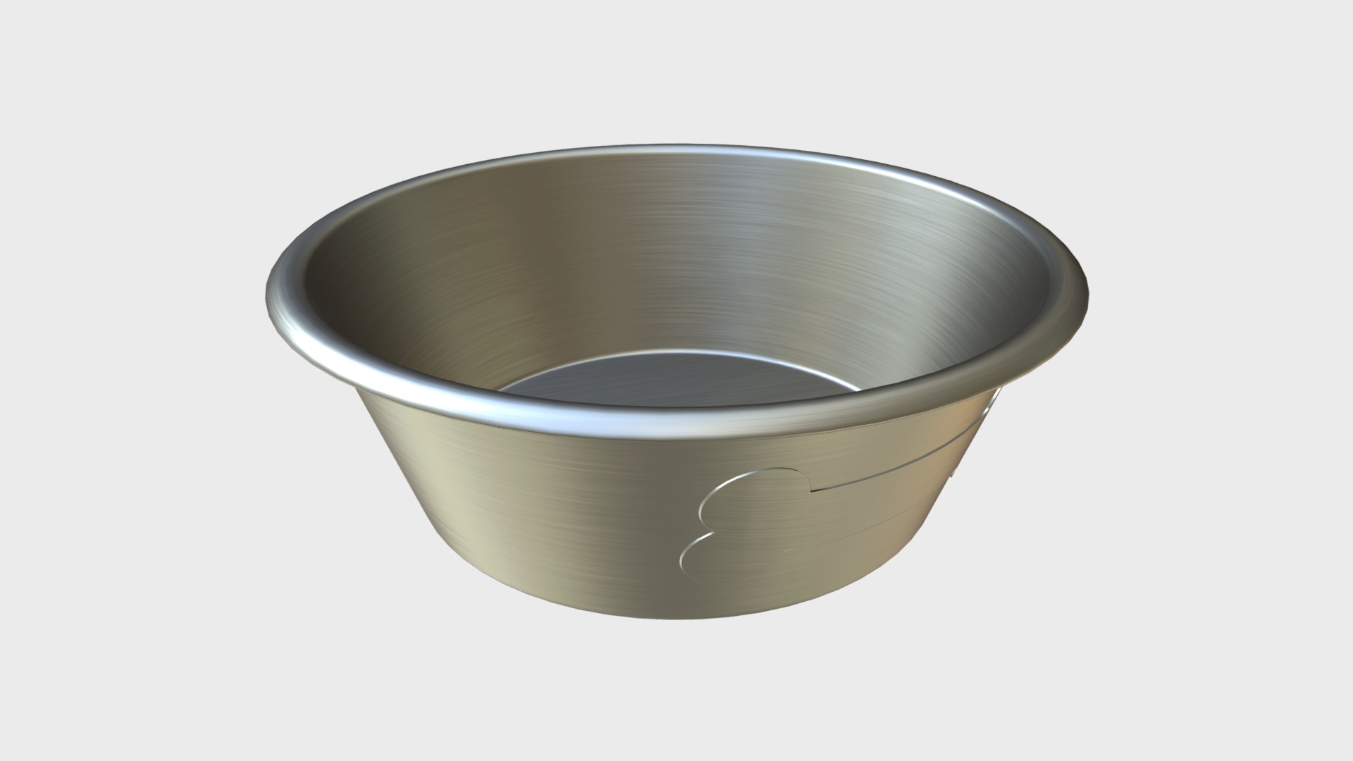 3D model Dog bowl 2 - This is a 3D model of the Dog bowl 2. The 3D model is about a white bowl with a white background.
