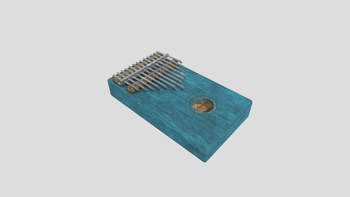 Painted Kalimba 3D Model