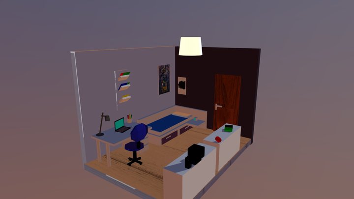 My Room, lowpoly 3D Model