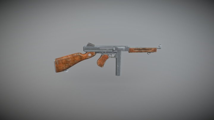 Thompson M1A1 3D Model