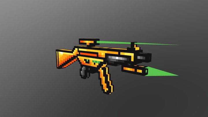 (pixel gun) Golden Friend 3D Model