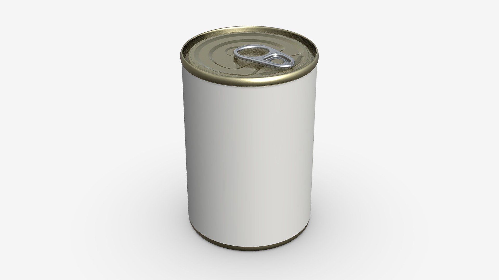 Canned food round tin metal aluminum can 015 — Sketchfab embed 3D viewer