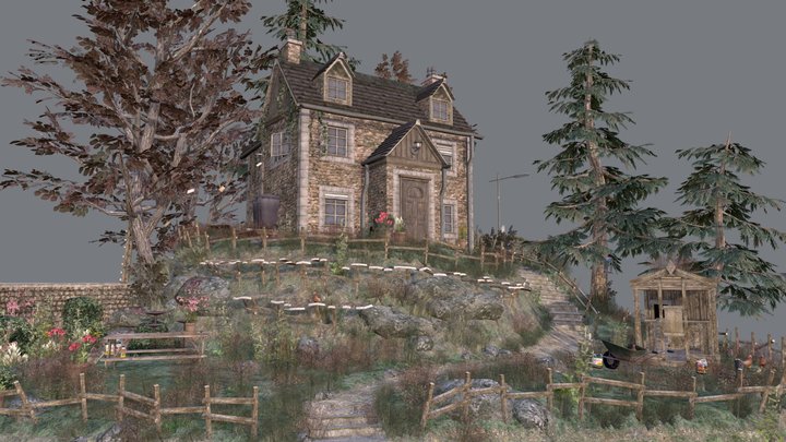 DAE Diorama - Grandma's House 3D Model
