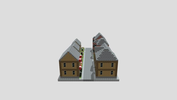 Minecraft city house 3D Model